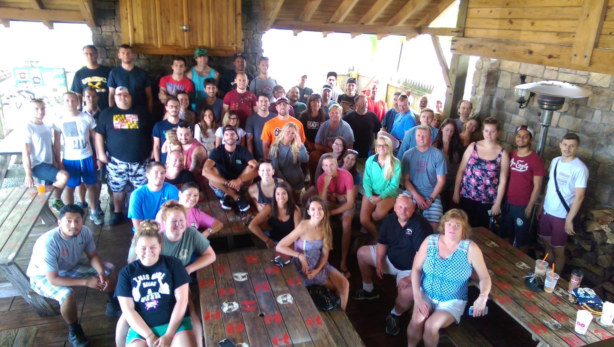 Group photo of all the employees at The Crab Bag