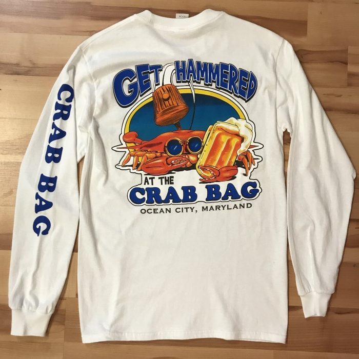 Get Hammered Long Sleeve White Back of shirt Ocean City